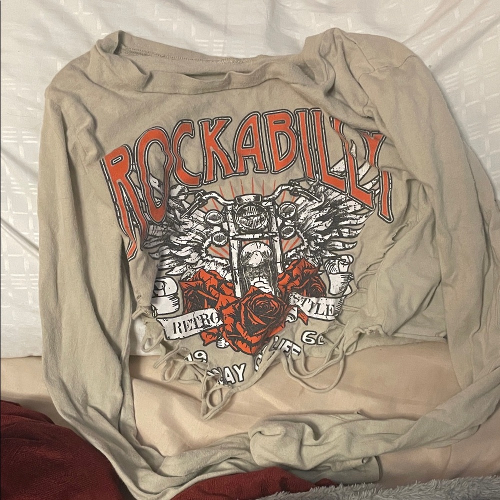 Rockabilly Graphic Long Sleeve Shirt